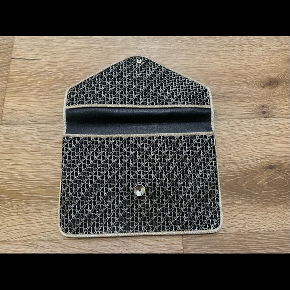 Vintage Christian Dior 1970’s Clutch Evening Blue & Gold - Picture 3 of 9